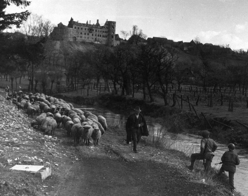 Schäfer Mollemeier trifft unterhalb der Wewelsburg auf US-Soldaten